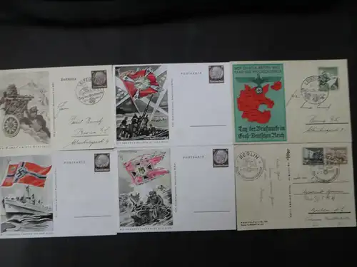 Sammlung 3. Reich + Gebiete Briefe Ganzsachen Ansichtskarten Propaganda 