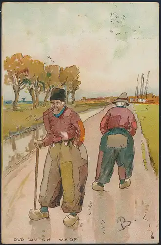 Ansichtskarte Niederlande Kunst Old Dutch Ware Bauern Tracht Deventer na. Kampen