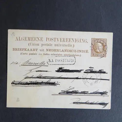 Niederländisch Indien Lot of five poastal stationary Ganzsachen 1887-1902