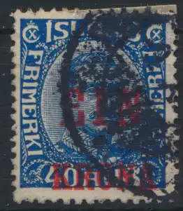 Island Freimarke 121 Ausgabe 1926 mit Aufdruck gestempelt 