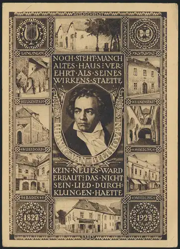 Österreich Ganzsache P 275 Beethoven Musik Komponist Innsbruck nach Schlesien
