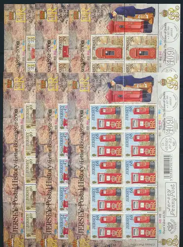Großbritannien Jersey Kleinbogensatz 1055-60 Post Briefkasten Luxus postfrisch
