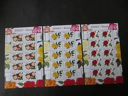 Großbritannien Jersey Kleinbogensatz 1494-99 Rosenausstellung Blumen Festival 