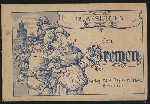 Ansichtskarte Bremen Leporello mit 12 Karten im Jugendstil Verlag Alb. Rosenthal