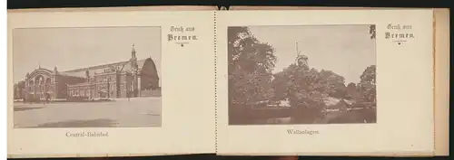 Ansichtskarte Bremen Leporello mit 12 Karten im Jugendstil Verlag Alb. Rosenthal