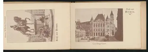 Ansichtskarte Bremen Leporello mit 12 Karten im Jugendstil Verlag Alb. Rosenthal