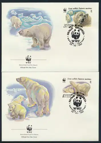 Sowjetunion 5694-5697 Naturschutz Eisbären Set Satz postfrisch FDC+Maximumkarten