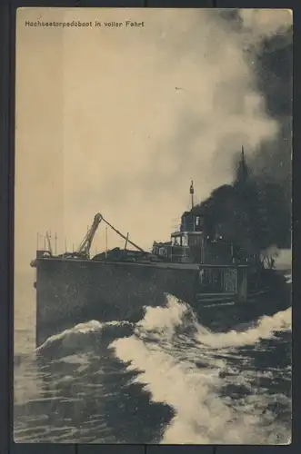 Marineschiffspost Ansichtskarte SMS Thüringen MSP 48 11.4.1915 Torpedoboot