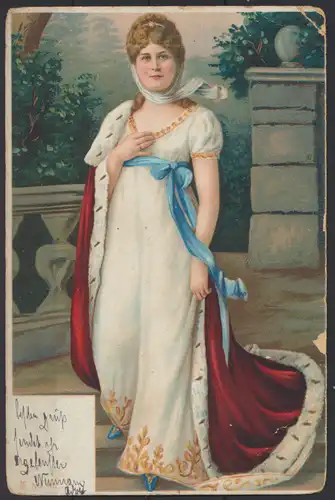 Ansichtskarte Königin Luise Preussen ab Weissstein 20.2.195 Adel Monarchie 