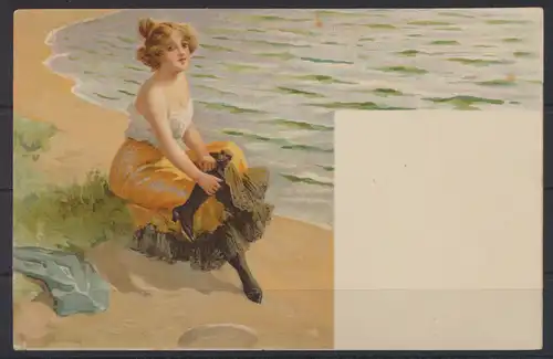 Jugendstil Art Nouveau Künstler Ansichtskarte Frauen Erotik