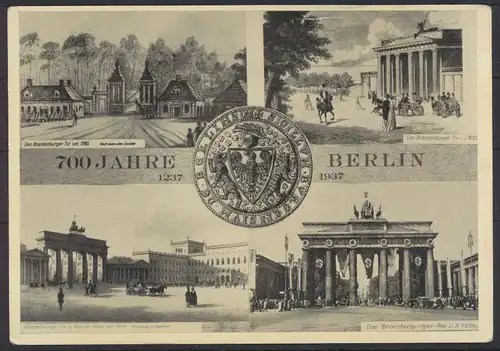 Ansichtskarte Foto 700 Jahre Berlin Brandenburger  2 WK Propaganda NS-Zeit