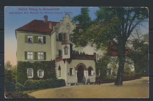 Ansichtskarte Schloß Dolzig Sommerfeld Geburtsstätte Kaiserin Auguste Viktoria