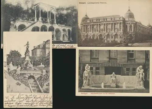 Stuttgart 8 verschiedene Ansichtskarten ca. um 1900