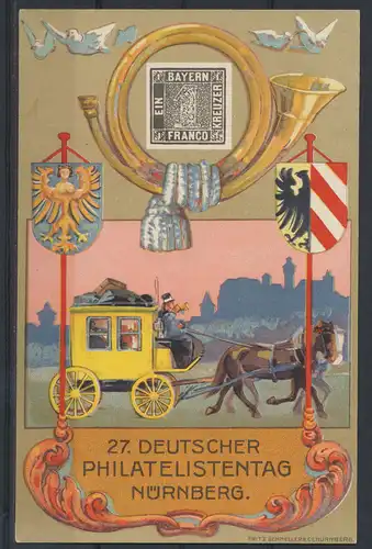 Deutsches Reich Privatganzsache PP 57 C 1 02 Nürnberg Philatelistentag + SST