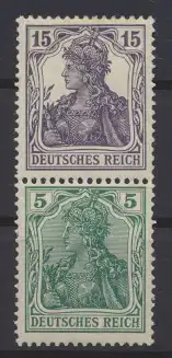 Deutsches Reich Zusammendruck Germania S 6 ungebraucht Neugummi