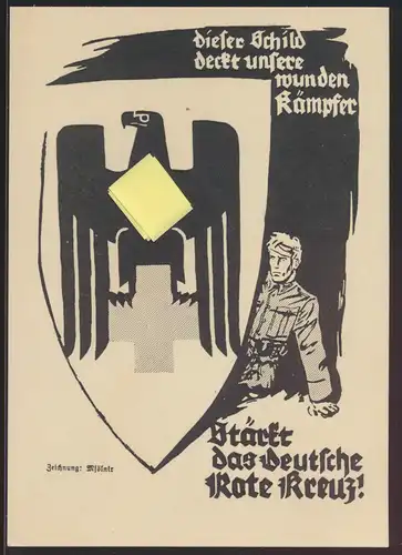 Propaganda Reich Privatganzsache PP 127C52 Rotes Kreuz KDF Ausstellung Künstler 
