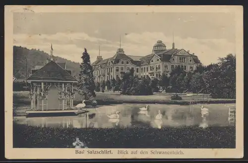 Ansichtskarte Salzschlirf Hessen nach Somborn 1914