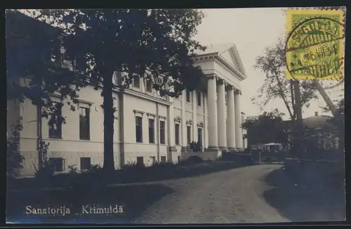 Ansichtskarte Krimulda Līveni Lettland n. Berlin Tempelhof bildseitig frankiert