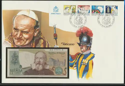 Geldschein Banknote Banknotenbrief Vatikan Vatican exotisches Motv 