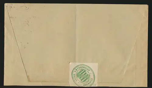 Reich Brief MEF Dienst D 101 Viererblock Chemnitz auf Zustellurkunde 25.9.1924