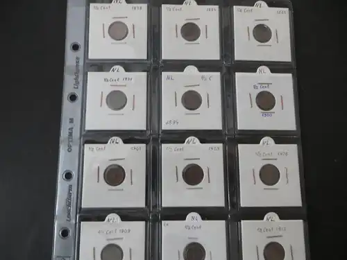 Münzen Niederlande Sammlung aus 1878-1934 1/2 + 1 cent 36 Stück gute bis sehr