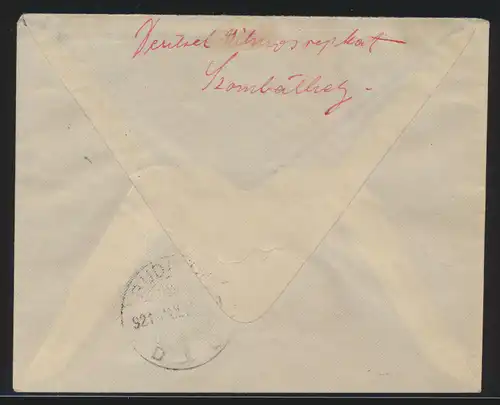 Flugpost air mail Ungarn Brief mit drei Aufdruckmarken LEGI POSTA 10.1.1921