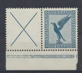 Deutsches Reich Zusammendruck Flugpost Adler W 21.1 postfrisch Kat.Wert 70,00