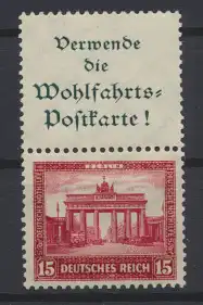 Deutsches Reich Zusammendruck Nothilfe Bauten S 84 postfrisch Kat.-Wert 150,00