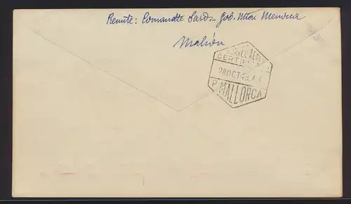 Flugpost air mail Spanien Brief Mahon Mallorca dekoratives Cover 