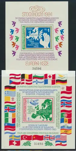 Bulgarien Lot 7 Blockausgaben KSZE 1983-1987 postfrisch   