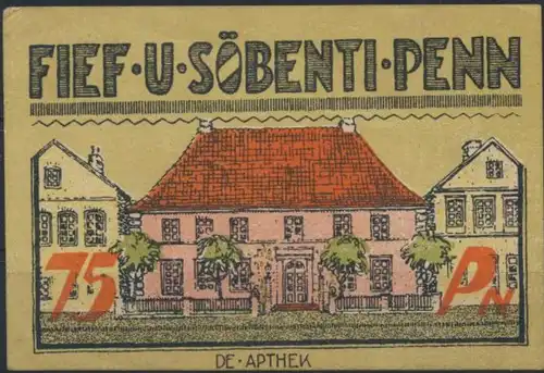 Notgeldschein Stadt Bredstedt 75 Pfennig 1922