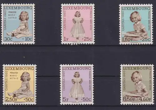 Luxemburg 631-636 Caritas Kinder Luxus postfrisch MNH