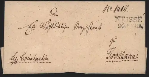 Preussen Vorphila Brief L2 Neisse Nysa Schlesien möglich ab 1817