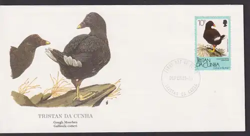 Tristan Da Cunha Atlantischer Ozean Inselguppe Fauna Vögel Gaugh Moorhuhn Brief