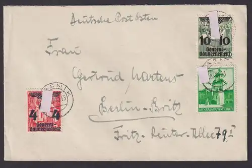 Besetzung Polen Generalgouvernement Brief Krasnik Berlin Britz Deutsche Post