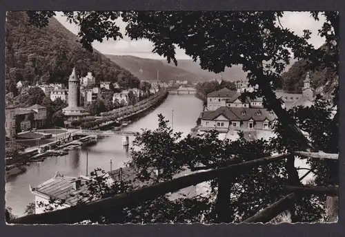 Ansichtskarte Bad Ems Rheinland Pfalz Lahn Fluss Brücke Kurviertel n.