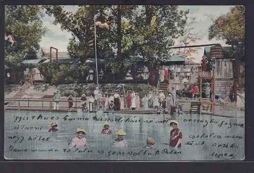 Ansichtskarte Nagy Becskerek Schwimmschule Serbien 09.07.1912
