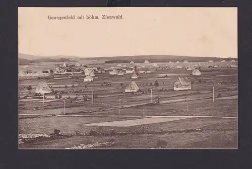 Ansichtskarte Georgenfeld Zinnwald Sachsen Erzgebirge Totalansicht Herlag C.Her.