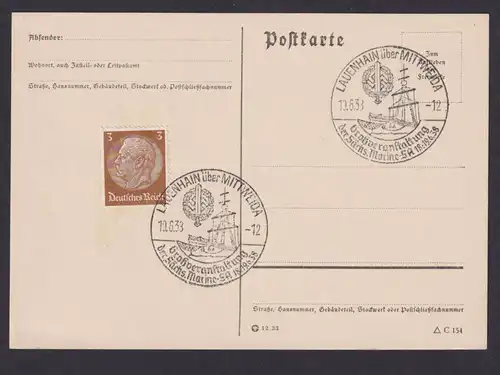 Briefmarken Deutsches Reich Lauenhain über Mittwieda selt. Propaganda Stempel