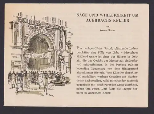 Ansichtskarte Lot Sammlung Auerbach Keller Leipzig Messehaus Mädler Passage