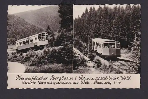 Ansichtskarte Oberweißbach Thüringen Thüringer Wald Bergbahn i. Schwarzatal