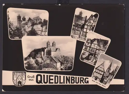 Ansichtskarte Quedlinburg Sachsen Anhalt Ansichten Verlag Bild und Heimat