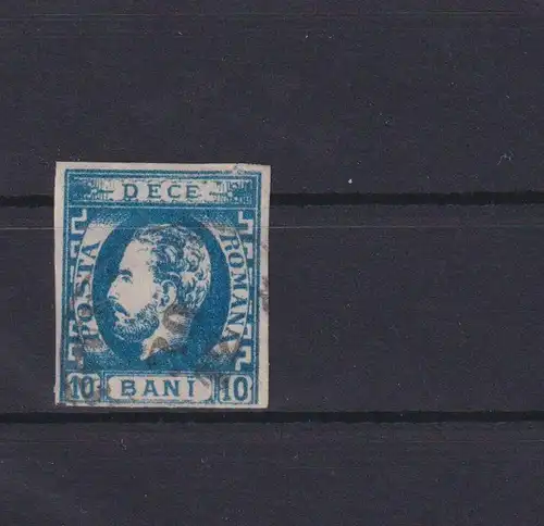 Rumänien Fürst Karl I. 29 I. 10 Bani blau ungebraucht Kat. 80,00 Ausgabe 1871