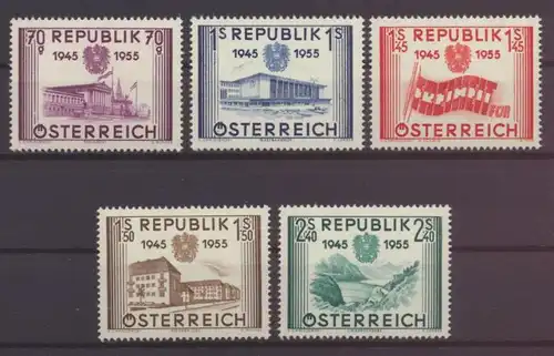 Österreich Unabhängigkeit 1012-1016 Luxus postfrisch MNH Kat.-Wert 60,00