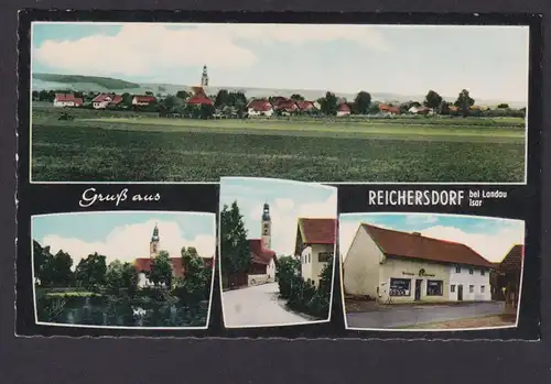 Ansichtskarte Reichersdorf b. Landau Isar Bayern Bäckerei W. Obermaier