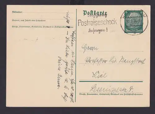 Deutsches Reich Drittes Reich Ganzsache Postsache SST Rechtzeitig Postreise
