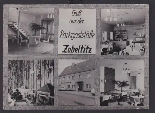 Ansichtskarte Zabelitz Sachsen Gastronomie Parkgaststätte Zabelitz Innen Außen