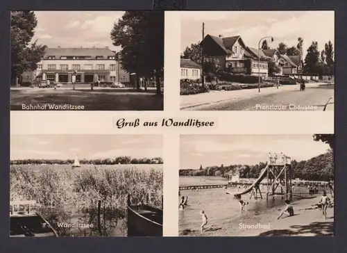 Ansichtskarte Wandlitzsee Brandenburg Bahnhof Strandbad Ansichten Postkarten