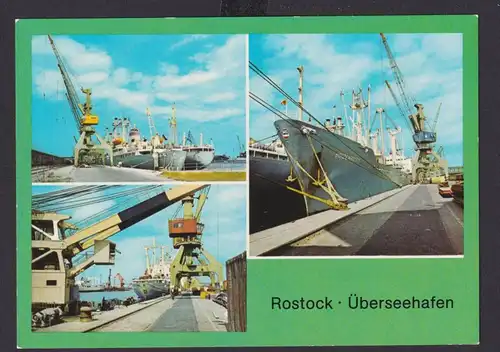 Ansichtskarte Rostock Mecklenburg Vorpommern Überseehafen
