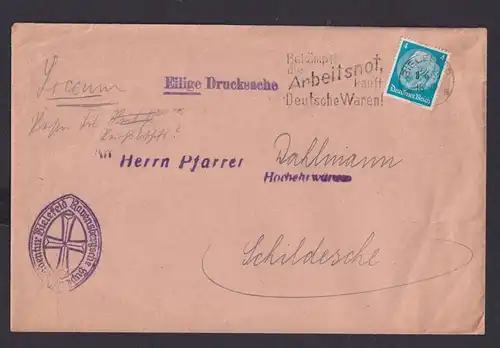 Deutsches Reich Drittes Reich Briefe SST Bekämpft die Arbeitsnot Kauft Deutsche